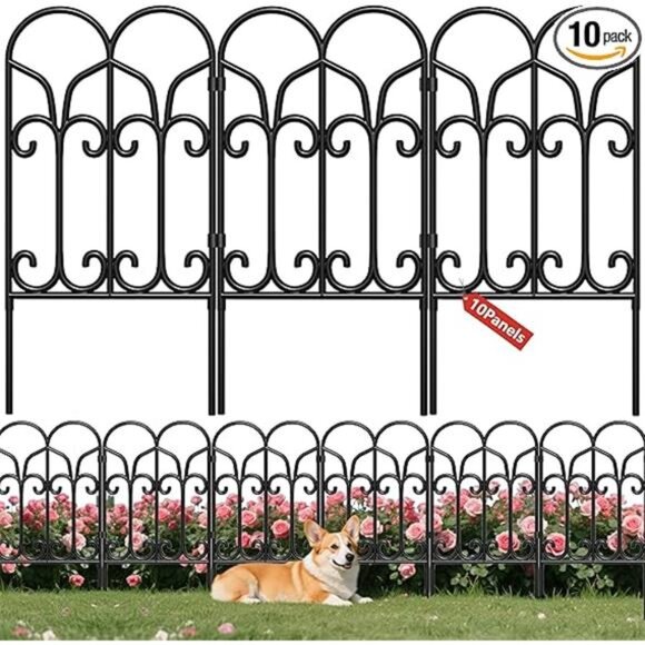 10 Panels 22in(H)×10ft(L) Decorative Garden Fences and Borders for DogsNo Dig - Picture 7 of 7